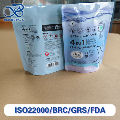 Standardfarbe Pantone Stand-up Taschen für Waschmittel Pods Verpackung Feature Feuchtigkeitsdicht-Leckdicht.