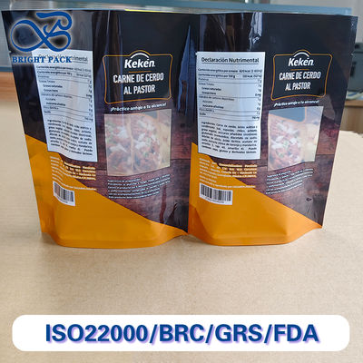 Anpassungsfähige digital gedruckte Stand-up-Taschen für Lebensmittelverpackungen mit transparenten Fenstern.