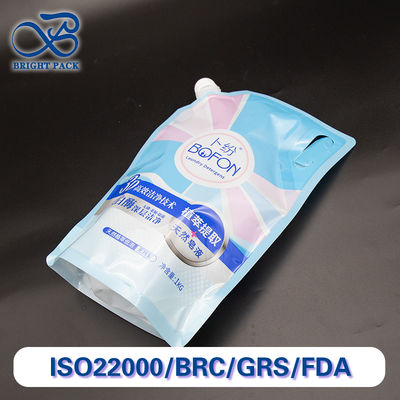 Haltbarer und praktischer Ausgussbeutel mit Griff für Waschmittelverpackungen, kundenspezifischer Druck, Mengenrabatte.