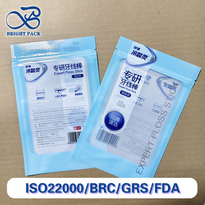 Wiederverschließbarer Zahnseide-Tasche BPA-freie Kunststoffverbundverpackung Mautgedruckte feuchtigkeitsdichte Zahnseide-Tasche für Hygieneprodukte