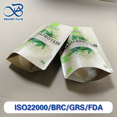 Lebensmittelechte Kraftpapier-Verbundbeutel 5,5 x 8 Zoll Umweltfreundlich