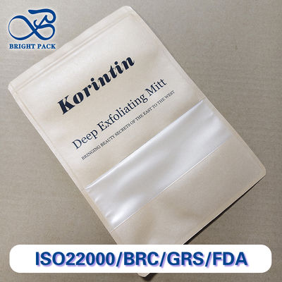 Kraftpapier-Fensterbeutel Mehrschichtverbundverpackung Lebensmittel/Kaffee/Nüsse FDA/SGS zertifizierte individuelle Größen & Druck Umweltschonend Langlebig