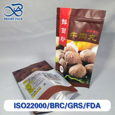 Lecksicherer und durchbohrungsbeständiger Stehsack für Rindfleischkugeln