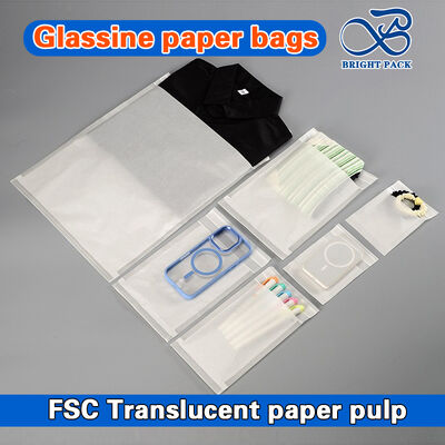 100% biologisch abbaubare transluzente Glasine-Papiertüten mit anpassbarem Druck und Selbstklebeverschluss für die Bekleidungskleidung
