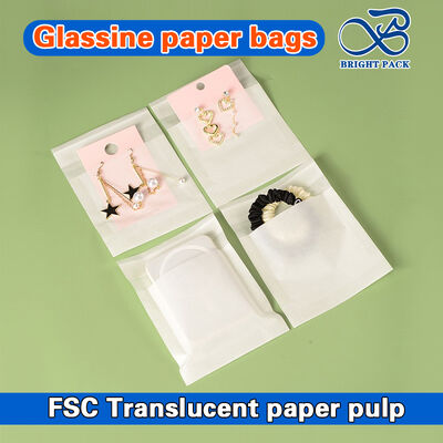 Anpassbare biologisch abbaubare transluzente Glasine-Papiertüten für umweltfreundliche Kleiderverpackungen