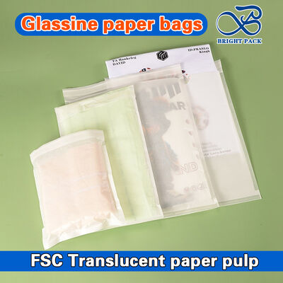 Biologisch abbaubare, individuell bedruckte Glaslininpapierbeutel mit Selbstklebeverschluss für umweltfreundliche Verpackungen