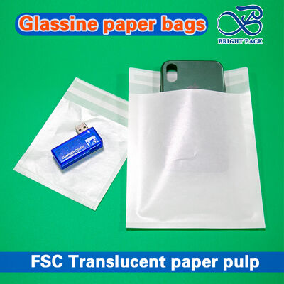 Bedruckte Glasine-Wachspapierbeutel für High-End-Bekleidung – recycelbar, biologisch abbaubar & transluzent