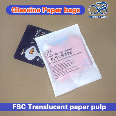 Anpassbare biologisch abbaubare Glasine-Papiertüten mit selbstklebendem Streifen für umweltfreundliche Verpackungen