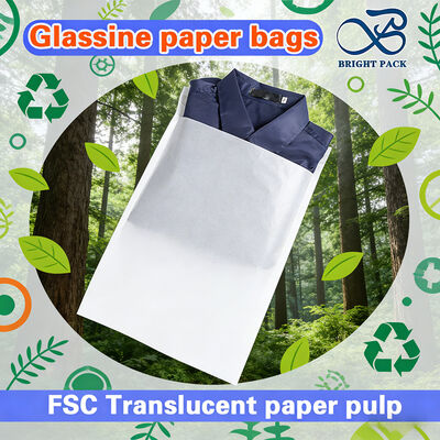 FSC-Recycling-Glaspapierbeutel mit hoher Transparenz und individuell angepassten Größen für Luxus-Kleidungspakete