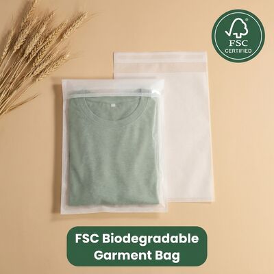 Luxus-Glaspapierbeutel für Bekleidung und Pelz Kunststofffrei nachhaltige Umweltschutzkleidung Verpackung für zertifizierte