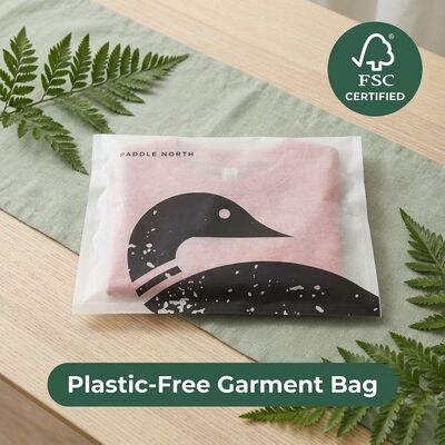 Nachhaltig für zertifizierte Glasbeutel Kohlenstoffneutral Luxusbekleidung Verpackung Öko-Designer-Kleidung EU Custom OEM Digital Fur