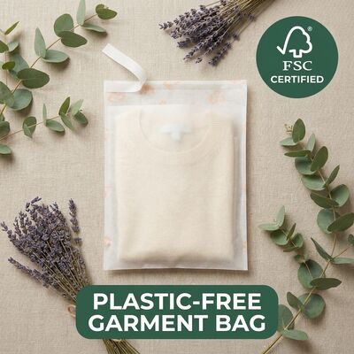 Null Kunststoff Luxus Öko-freundliche Glasbeutel Kleidung Verpackung Grüne nachhaltige Bekleidungstüte für zertifizierte recycelbare EU UK