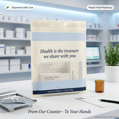 Apotheken-Disponierungstüten Wachsbeschichtete Papier Medizin Tasche FDA Lebensmittelsicher recycelbar Umweltfreundlich Gravure Drucken Sexspielzeug
