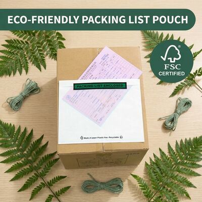 Glassine Kunststofffreie biologisch abbaubare Verpackungsschleife. Umweltfreundlich recycelbare FSC-zertifizierte Versandumschlag.