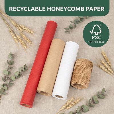 Biologisch abbaubares Wabenpapier für Keramik, Kunstwerke, Versand zerbrechlicher Gegenstände – umweltfreundliche Polsterung und Schutzverpackung