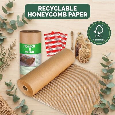 Recycling-Kraft-Kussing-Papier-Rolle Kraftpapier-Honighalm-Wall-Schutzverpackungspapier