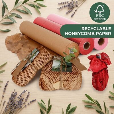 Nachhaltige Papierverpackungen für kleine Online-Unternehmen Biologisch abbaubare Honigtuch-Kissenwickel